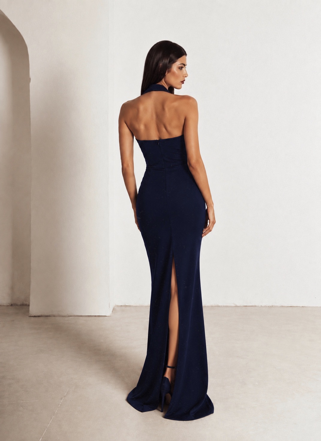 Navy Blue Haljina Back Navy Blue Haljina Back